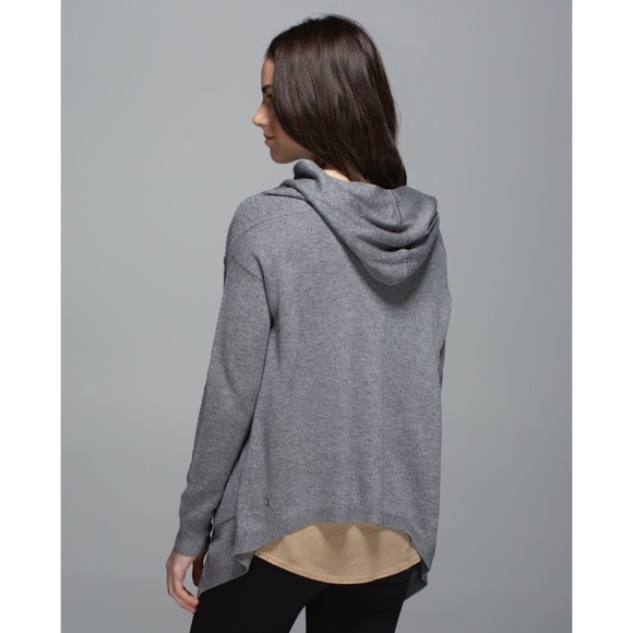 LULULEMON Cabin Yogi Wrap Heathered Medium Grey / Slate Cozy Cardigan 4 - Picture 2 of 9